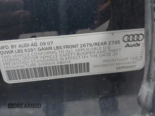 2008 Audi A6 z VIN WAUDH74F38N048282, wystawiony jako IAAI lot #42194163 z przebiegiem 185 070 mil mil oraz . Historia ofert i sprzedaży dostępna na DreamBid. Obrazek 9.