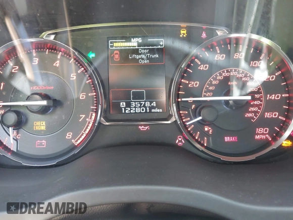 2016 Subaru WRX Limited z VIN JF1VA1J6XG9801431, wystawiony jako IAAI lot #42230947 z przebiegiem 122 801 mil mil oraz . Historia ofert i sprzedaży dostępna na DreamBid. Obrazek 7.