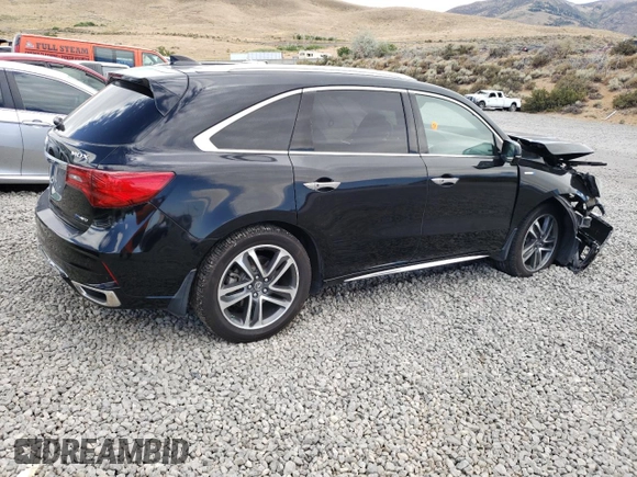 2017 Acura MDX Sport Hybrid w/Advance Pkg with VIN 5FRYD7H77HB001806, listed as a Copart auction lot 66971634 with 0 mi miles and Salvage Title. Bid and sale history available at carsss.com. Image 3.