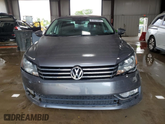 2012 Volkswagen Passat SE with VIN 1VWBH7A39CC102416, listed as a Copart auction lot 61557405 with 170,034 mi miles and Salvage title. Bid and sale history available at DreamBid. Image 5.