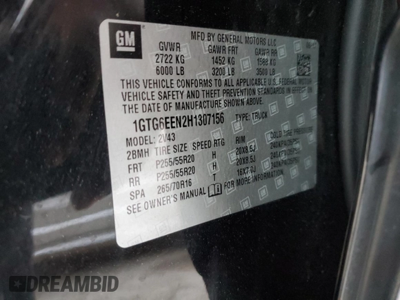 2017 GMC Canyon 4WD Denali z VIN 1GTG6EEN2H1307156, wystawiony jako Copart lot #76653224 z przebiegiem 114 406 mil mil oraz Szkoda całkowita • Salvage title. Historia ofert i sprzedaży dostępna na DreamBid. Obrazek 13.