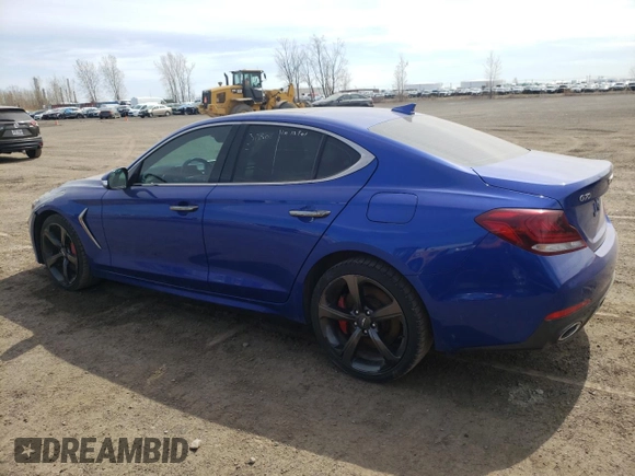 2020 Genesis G70 Advanced with VIN KMTG74LEXLU040965, listed as a Copart auction lot 55056995 with 128,300 mi miles and Salvage Title. Bid and sale history available at DreamBid. Image 2.