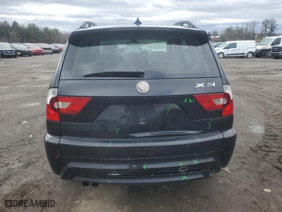 2006 BMW X3 3.0i with VIN WBXPA93456WG81573, listed as a Copart auction lot 47955355 with NaN miles and Salvage Title. Bid and sale history available at carsss.com. Image 6.