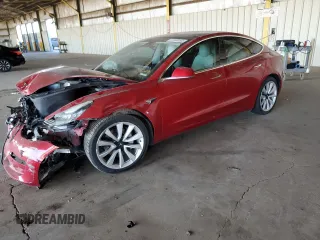 2018 Tesla Model 3 Long Range Battery z VIN 5YJ3E1EB9JF100616, wystawiony jako Copart lot #47430685 z przebiegiem 45 804 mil mil oraz Szkody całkowita. Historia ofert i sprzedaży dostępna na DreamBid. Obrazek 1.