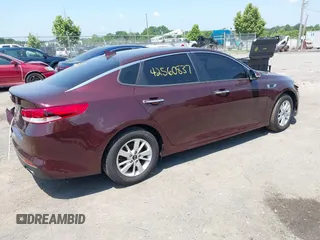 2018 Kia Optima LX with VIN 5XXGT4L32JG183016, listed as a IAAI auction lot 42560837 with 161,426 mi miles and . Bid and sale history available at DreamBid. Image 4.