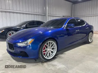 2014 Maserati Ghibli S Q4 z VIN ZAM57RTA0E1087454, wystawiony jako Copart lot #58608995 z przebiegiem 58 880 mil mil oraz Szkody całkowita. Historia ofert i sprzedaży dostępna na DreamBid. Obrazek 1.
