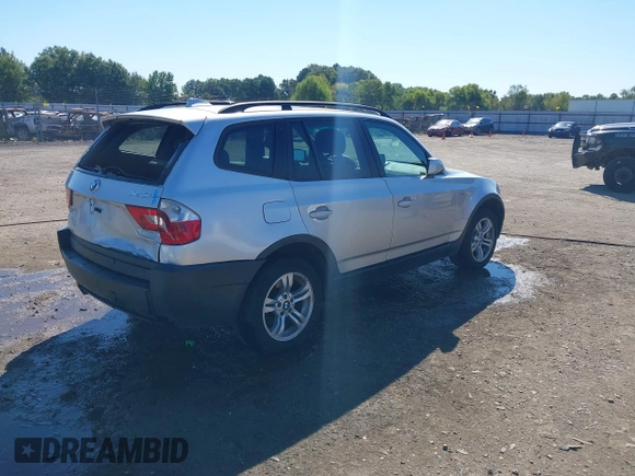 2004 BMW X3 3.0i with VIN WBXPA93424WA61387, listed as a IAAI auction lot 40321921 with 179,360 mi miles. Bid and sale history available at carsss.com. Image 4.