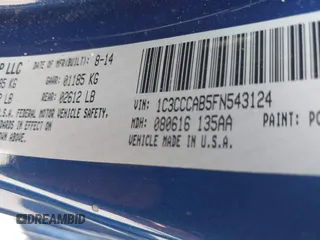 2015 Chrysler 200 Limited with VIN 1C3CCCAB5FN543124, listed as a IAAI auction lot 42024781 with 196,020 mi miles. Bid and sale history available at carsss.com. Image 9.