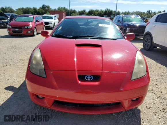 2000 Toyota Celica GT with VIN JTDDR32T0Y0061960, listed as a Copart auction lot 73967584 with 0 mi miles and Salvage Title. Bid and sale history available at carsss.com. Image 5.