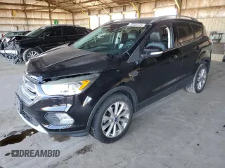 2017 Ford Escape Titanium with VIN 1FMCU0JD6HUD92694, listed as a Copart auction lot 50408145 with 83,870 mi miles and Salvage Title. Bid and sale history available at carsss.com. Image 1.