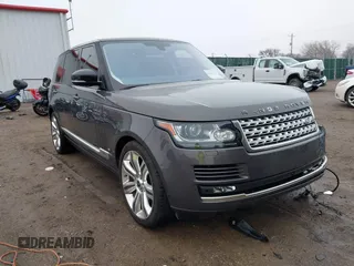 2016 Land Rover Range Rover Supercharged with VIN SALGS3EF6GA261783, listed as a IAAI auction lot 41436787 with 124,611 mi miles. Bid and sale history available at carsss.com. Image 1.
