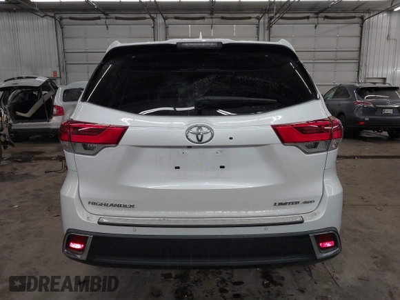 2019 Toyota Highlander Limited with VIN 5TDDZRFH9KS733432, listed as a IAAI auction lot 41541875 with 42,830 mi miles and . Bid and sale history available at DreamBid. Image 17.