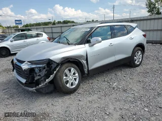 2022 Chevrolet Blazer LT with VIN 3GNKBDRS2NS124163, listed as a Copart auction lot 60945084 with 57,199 mi miles and Salvage Title. Bid and sale history available at carsss.com. Image 1.