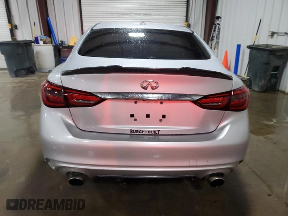 2020 Infiniti Q50 Luxe with VIN JN1EV7AP3LM200611, listed as a Copart auction lot 60059815 with 80,678 mi miles and Salvage title. Bid and sale history available at DreamBid. Image 6.