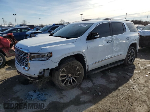 2020 GMC Acadia Denali z VIN 1GKKNXLS4LZ205650, wystawiony jako Copart lot #43876795 z przebiegiem 59 819 mil mil oraz Szkoda całkowita • Salvage title. Historia ofert i sprzedaży dostępna na DreamBid. Obrazek 1.