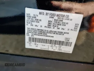 2017 Ford Explorer XLT z VIN 1FM5K8D8XHGB05349, wystawiony jako Copart lot #55951425 z przebiegiem 110 375 mil mil oraz Szkoda całkowita • Salvage title. Historia ofert i sprzedaży dostępna na DreamBid. Obrazek 13.