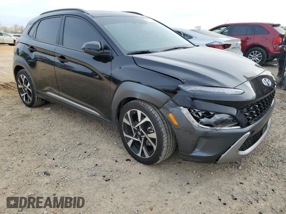 2023 Hyundai Kona Limited with VIN KM8K53A3XPU044395, listed as a Copart auction lot 48175665 with 16,971 mi miles and Salvage Title. Bid and sale history available at carsss.com. Image 4.