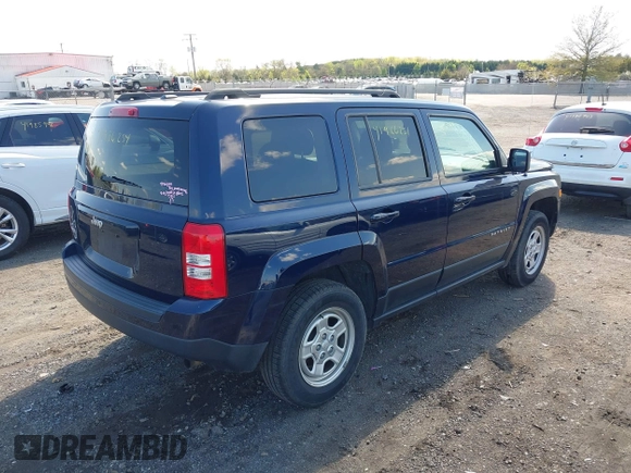 2017 Jeep Patriot Sport with VIN 1C4NJRBB7HD144753, listed as a IAAI auction lot 41986251 with 157,684 mi miles and . Bid and sale history available at DreamBid. Image 4.