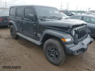 2020 Jeep Wrangler Unlimited Sport S with VIN 1C4HJXDN0LW117027, listed as a Copart auction lot 47604465 with 64,129 mi miles and Salvage Title. Bid and sale history available at carsss.com. Image 4.