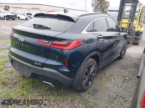 2022 Infiniti QX55 Essential with VIN 3PCAJ5K34NF104019, listed as a IAAI auction lot 41603319 with 78,698 mi miles and . Bid and sale history available at DreamBid. Image 4.
