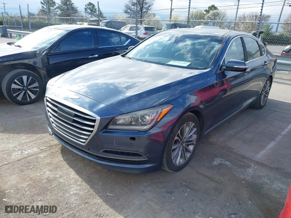 2015 Hyundai Genesis 3.8L with VIN KMHGN4JE6FU037519, listed as a IAAI auction lot 41743242 with 196,098 mi miles. Bid and sale history available at carsss.com. Image 18.