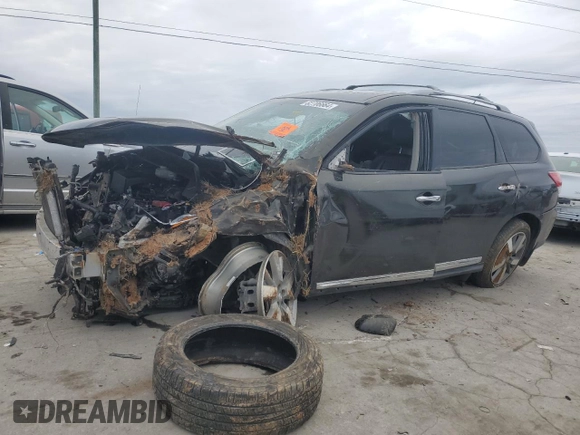 2016 Nissan Pathfinder Platinum with VIN 5N1AR2MN5GC623078, listed as a Copart auction lot 82706664 with 0 mi miles and Salvage Title. Bid and sale history available at carsss.com. Image 1.