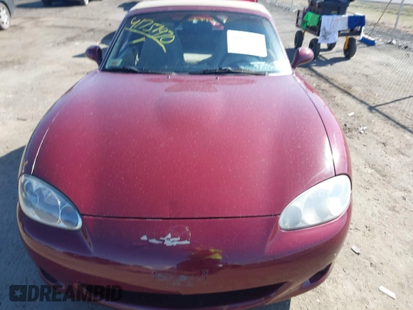 2003 Mazda MX-5 Miata Cloth with VIN JM1NB353730302782, listed as a IAAI auction lot 41751970 with 109,336 mi miles and . Bid and sale history available at DreamBid. Image 12.