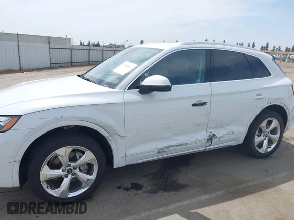 2021 Audi Q5 Premium Plus with VIN WA1BAAFY0M2069879, listed as a IAAI auction lot 42009952 with 44,686 mi miles. Bid and sale history available at carsss.com. Image 6.
