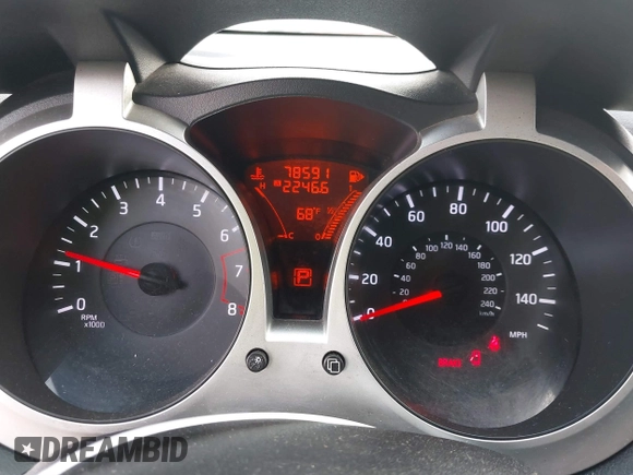 2012 Nissan Juke SL with VIN JN8AF5MV4CT107128, listed as a IAAI auction lot 41524018 with 78,591 mi miles. Bid and sale history available at carsss.com. Image 7.