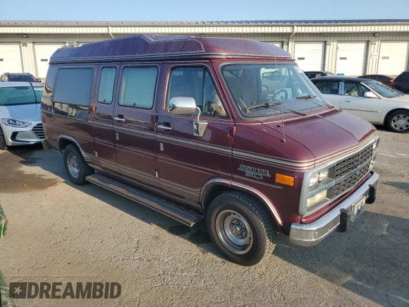 1993 Chevrolet Chevy Van z VIN 1GBEG25K8PF357638, wystawiony jako Copart lot #69878944 z przebiegiem 170 004 mil mil oraz Szkoda całkowita • Salvage title. Historia ofert i sprzedaży dostępna na DreamBid. Obrazek 4.