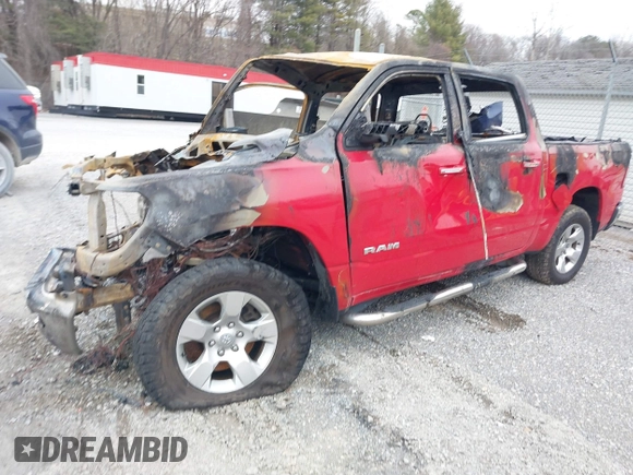 2019 Ram 1500 Big Horn/Lone Star with VIN 1C6RRFFG0KN816224, listed as a IAAI auction lot 41509938 with 1 mi miles. Bid and sale history available at carsss.com. Image 2.