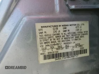 2008 Nissan Altima 2.5 SL with VIN 1N4AL21E48N496717, listed as a Copart auction lot 51139445 with 91,124 mi miles and Salvage Title. Bid and sale history available at carsss.com. Image 15.
