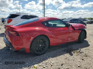 2024 Toyota GR Supra 3.0 with VIN WZ1DB0G0XRW067394, listed as a Copart auction lot 70492244 with 395 mi miles and Salvage Title. Bid and sale history available at carsss.com. Image 3.