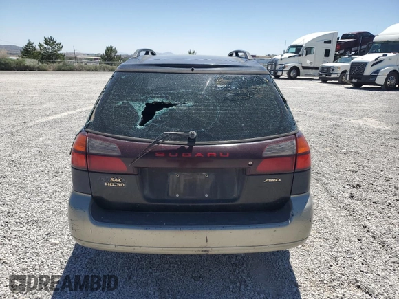 2002 Subaru Legacy Outback L.L. Bean with VIN 4S3BH806527610670, listed as a Copart auction lot 61480495 with 269,829 mi miles and Salvage title. Bid and sale history available at DreamBid. Image 6.