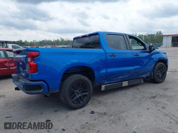 2022 Chevrolet Silverado 1500 Custom with VIN 3GCPABEK0NG630637, listed as a IAAI auction lot 41753578 with 46,919 mi miles and . Bid and sale history available at DreamBid. Image 4.