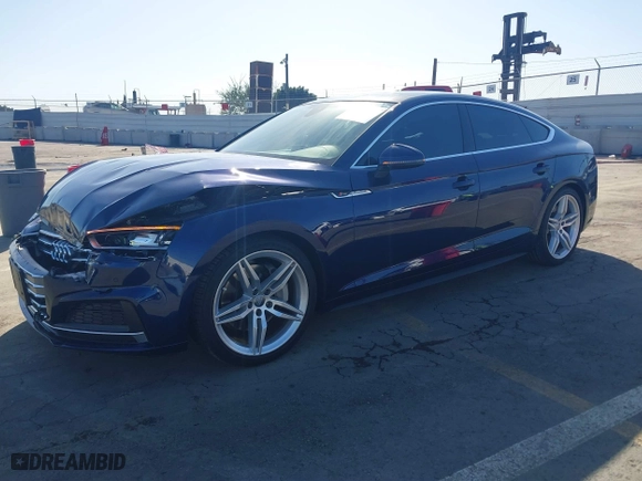 2019 Audi A5 Sportback Premium Plus with VIN WAUENCF58KA029106, listed as a IAAI auction lot 41414095 with 43,661 mi miles. Bid and sale history available at carsss.com. Image 19.