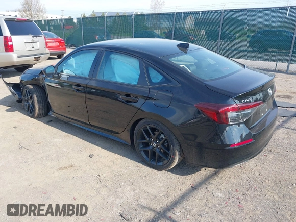 2025 Honda Civic Sport with VIN 2HGFE2F50SH566900, listed as a IAAI auction lot 42072544 with 726 mi miles and . Bid and sale history available at DreamBid. Image 3.