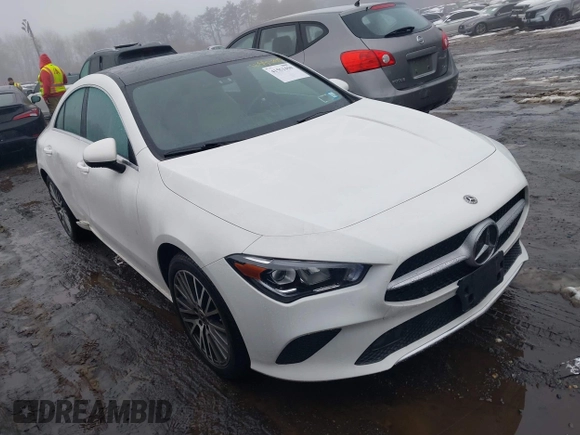 2020 Mercedes-Benz CLA with VIN W1K5J4HB6LN099128, listed as a IAAI auction lot 41551450 with 39,660 mi miles. Bid and sale history available at carsss.com. Image 1.