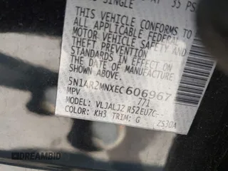 2014 Nissan Pathfinder S with VIN 5N1AR2MNXEC606967, listed as a IAAI auction lot 41641788 with 191,193 mi miles and . Bid and sale history available at DreamBid. Image 9.