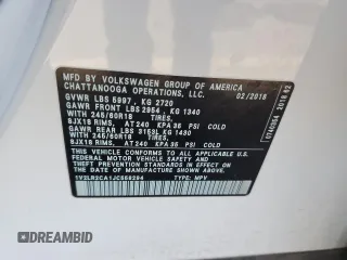 2018 Volkswagen Atlas SE z VIN 1V2LR2CA1JC558294, wystawiony jako Copart lot #54971575 z przebiegiem 65 118 mil mil oraz Szkoda całkowita • Salvage title. Historia ofert i sprzedaży dostępna na DreamBid. Obrazek 12.