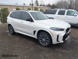 2025 BMW X5 M60i with VIN 5UX33EU06S9X43383, listed as a IAAI auction lot 41676638 with 1,656 mi miles. Bid and sale history available at carsss.com. Image 1.