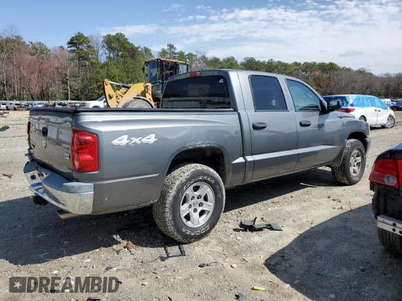 2006 Dodge Dakota SLT with VIN 1D7HW48N56S589686, listed as a Copart auction lot 49497045 with 135,845 mi miles and Salvage Title. Bid and sale history available at carsss.com. Image 3.