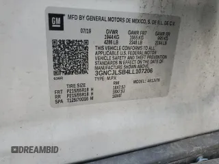2020 Chevrolet Trax LT with VIN 3GNCJLSB4LL107206, listed as a Copart auction lot 62910035 with 135,480 mi miles and Salvage title. Bid and sale history available at DreamBid. Image 14.