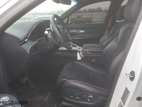 2022 Genesis GV70 3.5T Sport with VIN KMUMCDTC8NU011251, listed as a Copart auction lot 88929105 with 55,794 mi miles and Salvage Title. Bid and sale history available at carsss.com. Image 7.