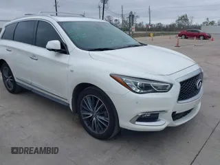 2019 Infiniti QX60 LUXE with VIN 5N1DL0MN2KC551218, listed as a IAAI auction lot 41101804 with 111,621 mi miles. Bid and sale history available at carsss.com. Image 1.