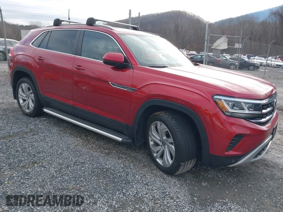 2021 Volkswagen Atlas SEL with VIN 1V2BE2CA7MC209782, listed as a IAAI auction lot 41148446 with 38,099 mi miles and . Bid and sale history available at DreamBid. Image 1.
