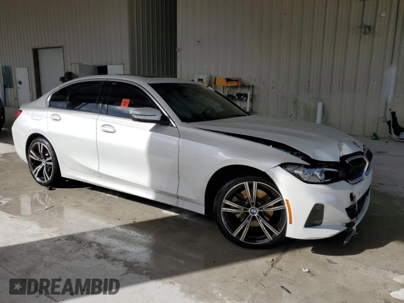 2024 BMW 3 Series 330i with VIN 3MW69FF01R8E43199, listed as a Copart auction lot 87929355 with 0 mi miles and Salvage Title. Bid and sale history available at carsss.com. Image 4.