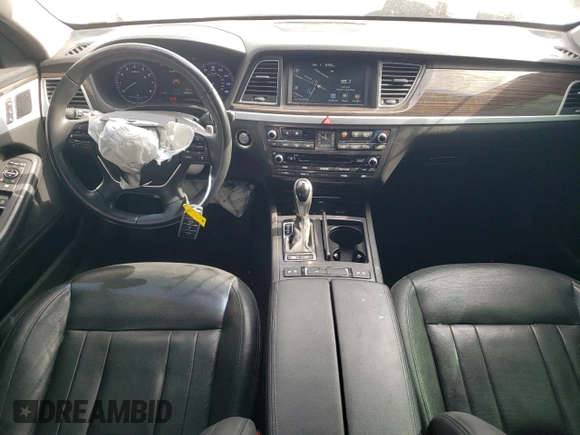 2017 Genesis G80 3.8L with VIN KMHGN4JE8HU172472, listed as a Copart auction lot 70010094 with 104,234 mi miles and Salvage Title. Bid and sale history available at carsss.com. Image 8.