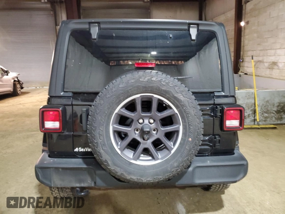 2021 Jeep Wrangler Unlimited 80th Anniversary with VIN 1C4HJXDN1MW738407, listed as a Copart auction lot 46140325 with 50,824 mi miles and Salvage title. Bid and sale history available at DreamBid. Image 6.