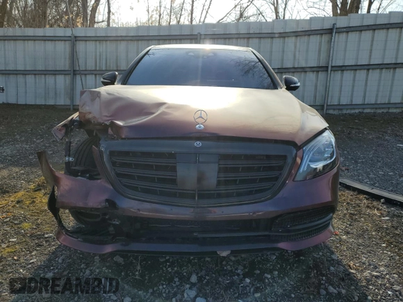 2019 Mercedes-Benz S 560 with VIN WDDUG8GB1KA460161, listed as a Copart auction lot 84056044 with 37,953 mi miles and Salvage Title. Bid and sale history available at DreamBid. Image 5.